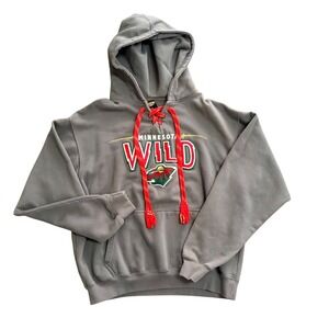 Signature Concepts‎ Minnesota Wild Lace Up Hockey Hoodie Gray Mens Large NHL